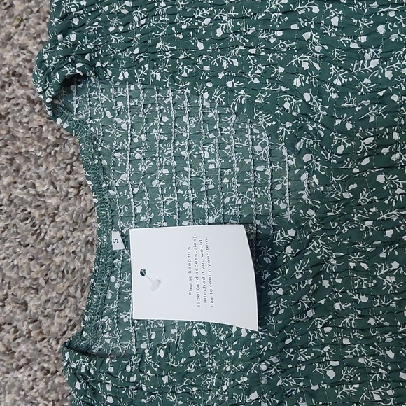 NWT Amazon Women's Long Maxi Maternity Dress Green Floral Baby Shower Size Small - Picture 10 of 12